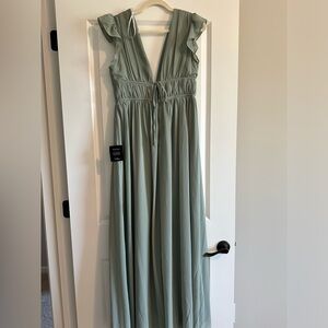 Lulus I'm All Yours Brush Ruffled Maxi Dress